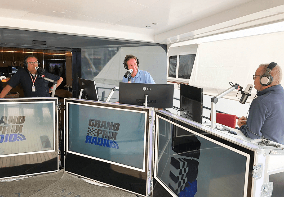The Grand Prix Radio studio in Monaco