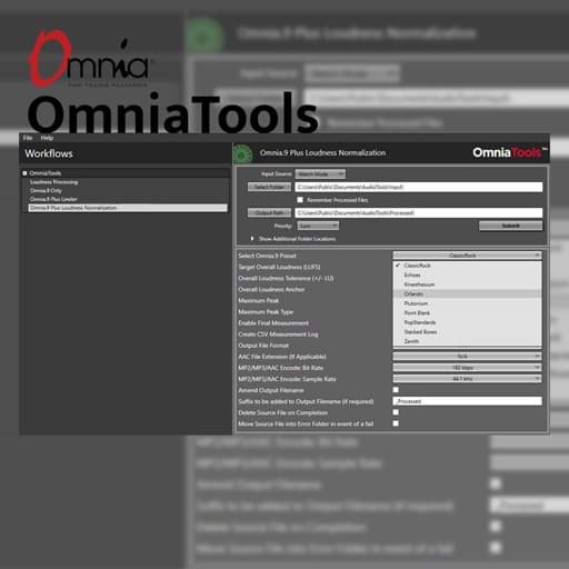 Audioprocessing met OmniaTools™